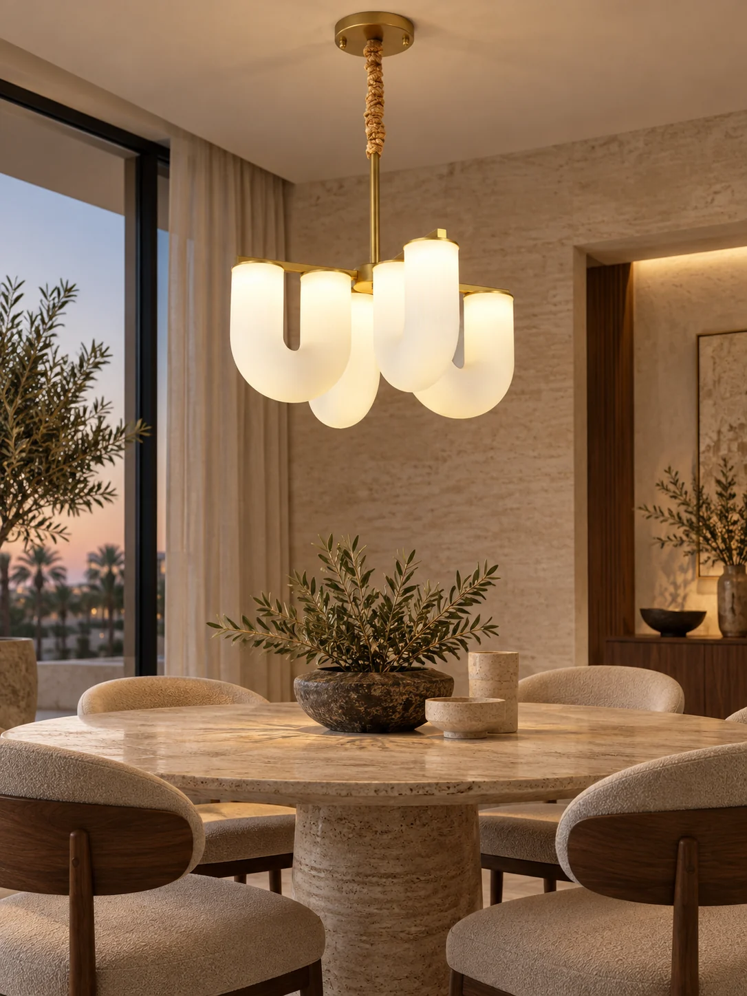 Gold chandelier details in catalogue